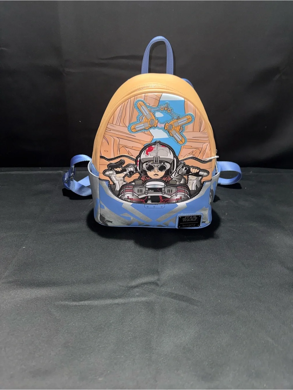 Loungefly Star Wars Podracing Mini Backpack in Peach and Light Blue